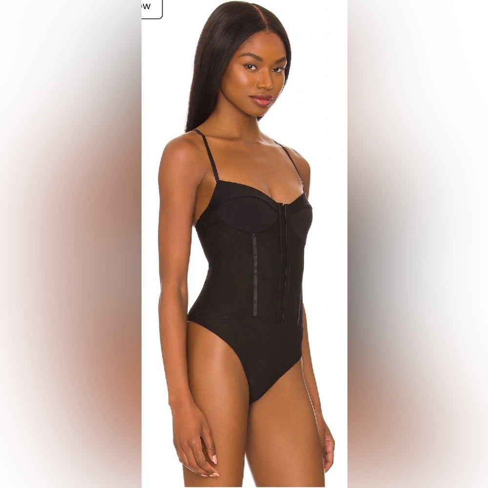 NWT - Free People Intimately Night Rhythm Corset Bodysuit in Black - Size S - Picture 3 of 5